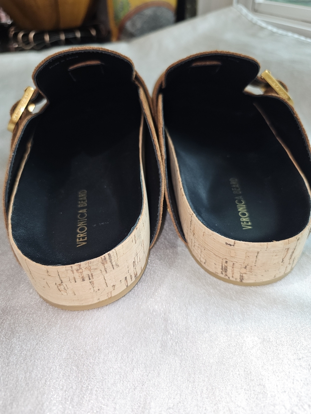 Veronica Beard Women's Fern Hazelwood Suede Clog Sz 10 - Picture 4 of 12